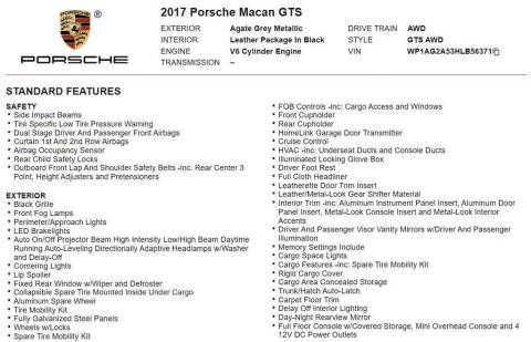 2017 Porsche Macan GTS