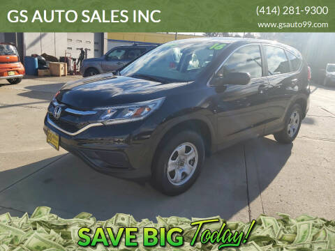 2016 Honda CR-V for sale at GS AUTO SALES INC in Milwaukee WI