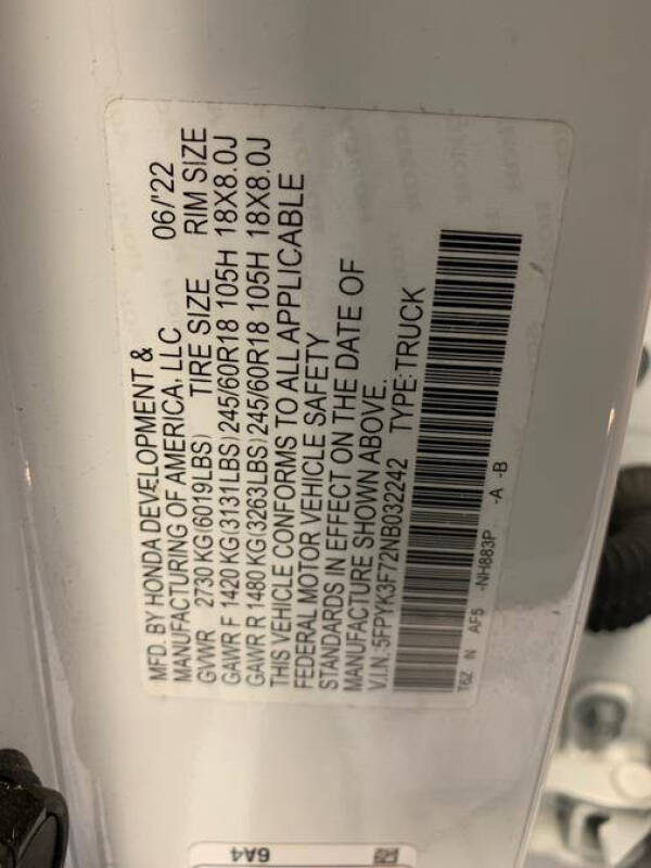 2022 Honda Ridgeline RTL-E