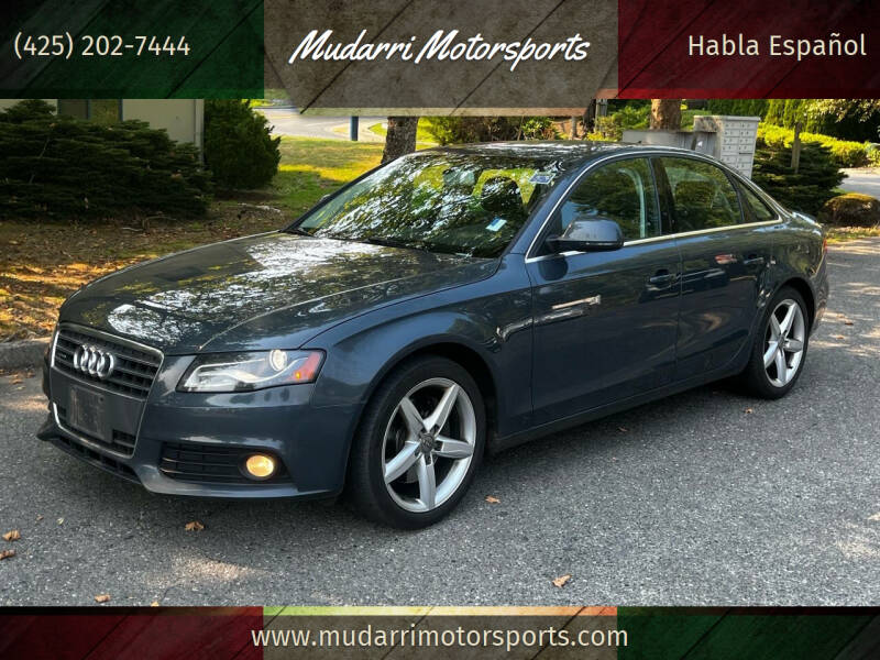 Used 2009 Audi A4 Premium with VIN WAUMF78K99N047104 for sale in Kirkland, WA