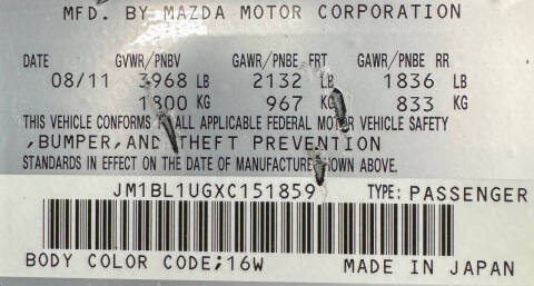 2012 Mazda MAZDA3 i Sport
