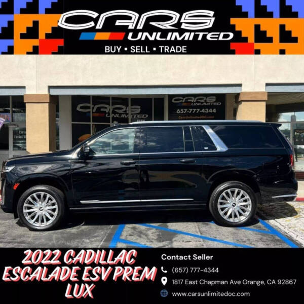 2022 Cadillac Escalade ESV for sale at Cars Unlimited OC in Orange CA