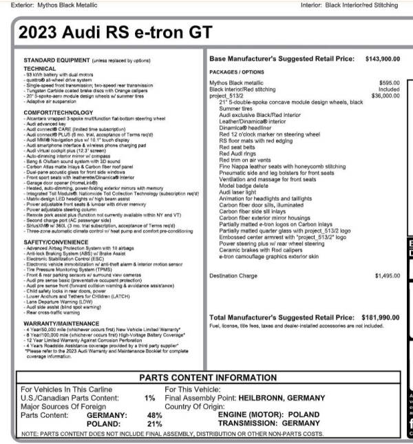 2023 Audi RS e-tron GT quattro