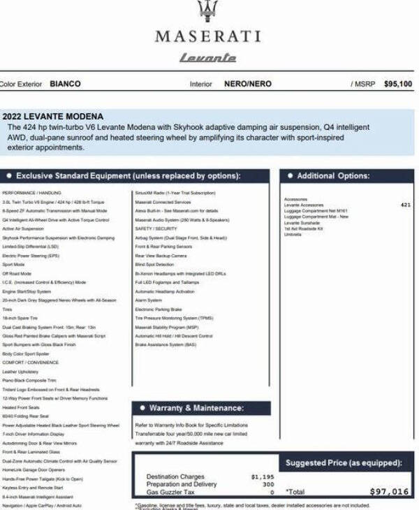 2022 Maserati Levante Modena