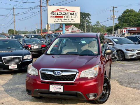 2014 Subaru Forester for sale at Supreme Auto Sales in Chesapeake VA