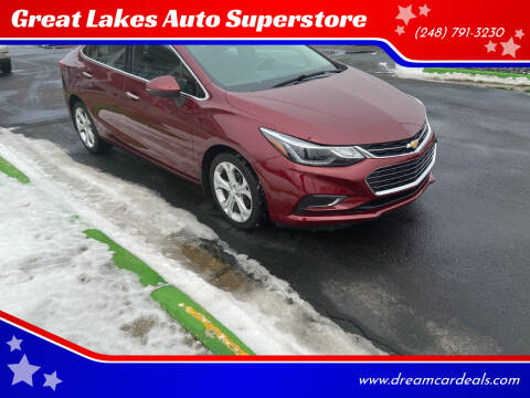 2016 Chevrolet Cruze for sale at Great Lakes Auto Superstore in Waterford Township MI