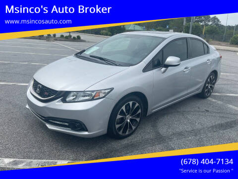 2013 Honda Civic for sale at Msinco's Auto Broker in Snellville GA