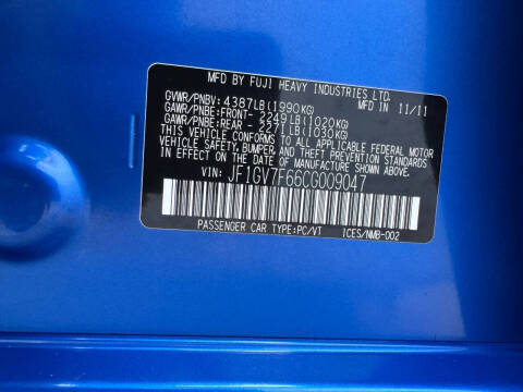 2012 Subaru Impreza WRX Limited