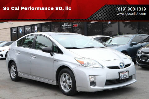 2010 Toyota Prius for sale at So Cal Performance SD, llc in San Diego CA