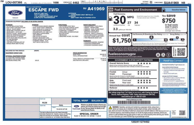 2025 Ford Escape ST-Line