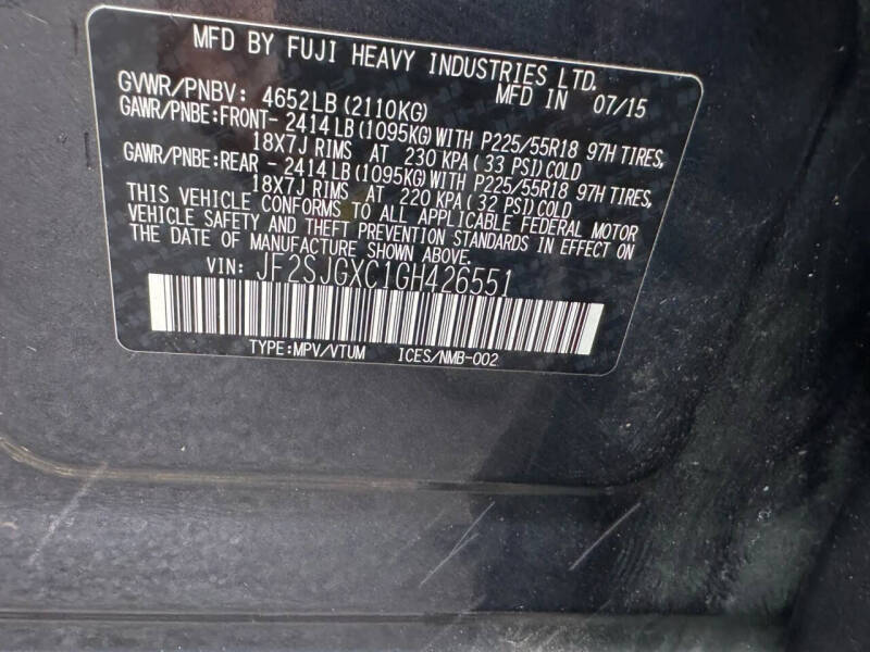 2016 Subaru Forester 2.0XT Touring