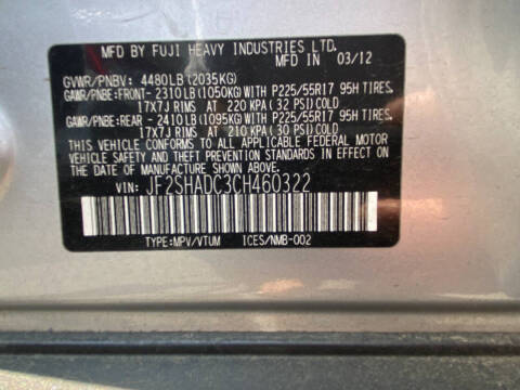 2012 Subaru Forester 2.5X Premium