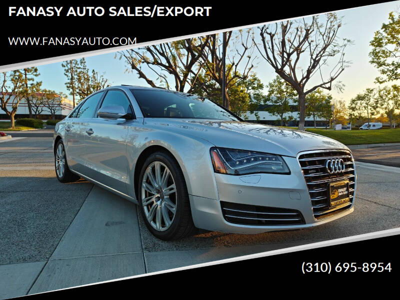 2013 Audi A8 for sale at FANASY AUTO SALES/EXPORT in Yorba Linda CA