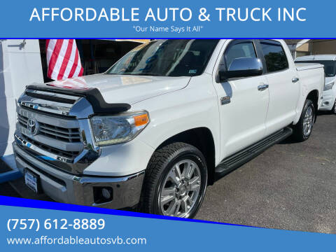 2014 Toyota Tundra for sale at AFFORDABLE AUTO & TRUCK INC in Virginia Beach VA