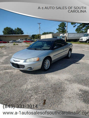 2003 Chrysler Sebring for sale at A-1 Auto Sales Of South Carolina in Conway SC