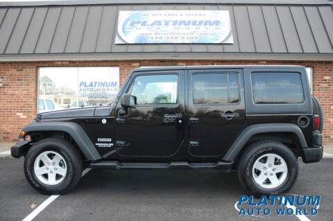 2013 Jeep Wrangler Unlimited for sale at Platinum Auto World in Fredericksburg VA