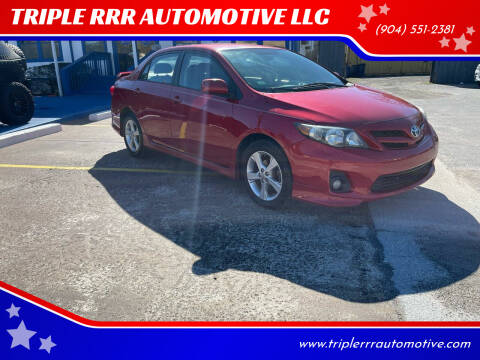 2011 Toyota Corolla for sale at TRIPLE RRR AUTOMOTIVE LLC in Jacksonville FL