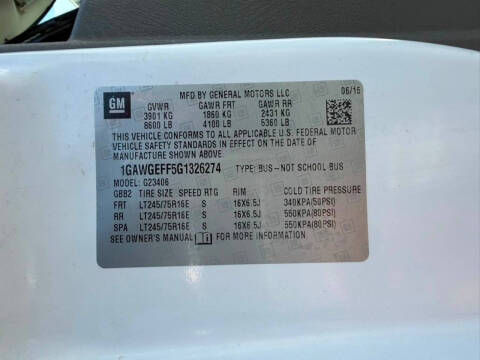 2016 Chevrolet Express LS 2500