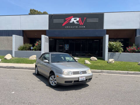 2001 Volkswagen Cabrio for sale at ZRV AUTO INC in Brea CA