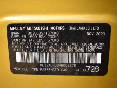 2021 Mitsubishi Mirage