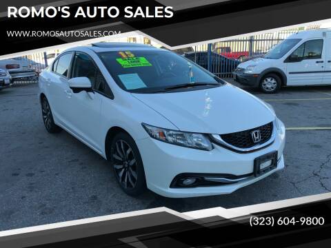 2015 Honda Civic for sale at ROMO'S AUTO SALES in Los Angeles CA