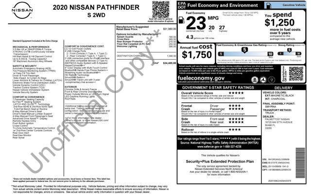 2020 Nissan Pathfinder S