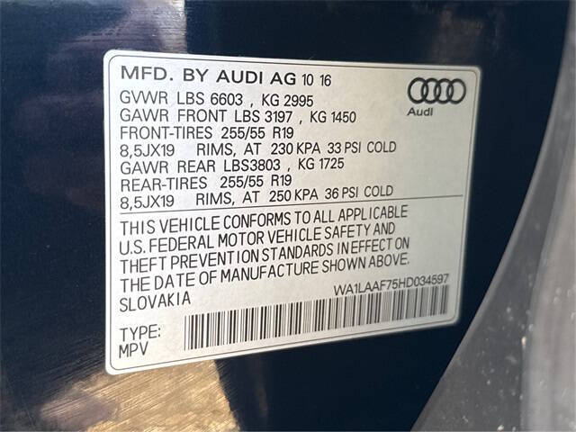 2017 Audi Q7 for sale at Next Step Auto Sales LLC in Kirtland, OH