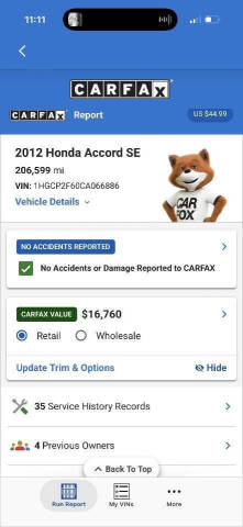 2012 Honda Accord SE