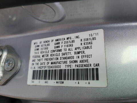 2012 Honda Accord EX V6