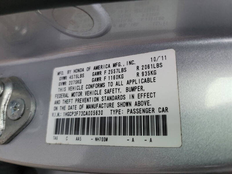 2012 Honda Accord EX V6