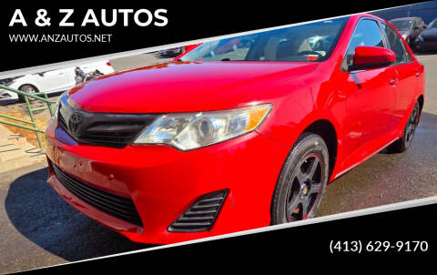 2012 Toyota Camry for sale at A & Z AUTOS in Westfield MA