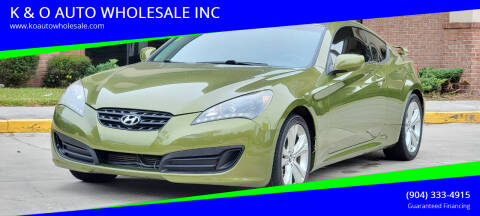 2011 Hyundai Genesis Coupe for sale at K & O AUTO WHOLESALE INC in Jacksonville FL