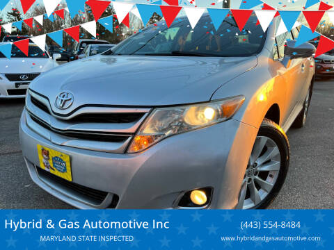 2013 Toyota Venza for sale at Hybrid & Gas Automotive Inc in Aberdeen MD