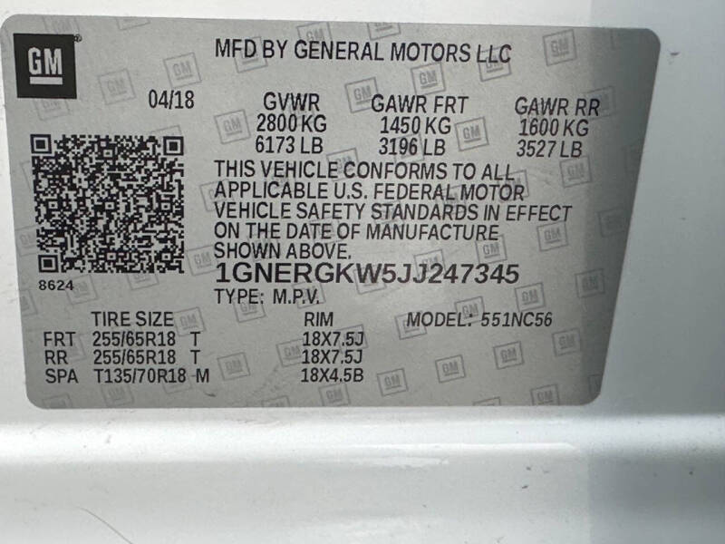2018 Chevrolet Traverse LT Cloth