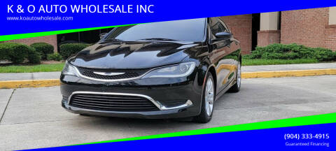 2015 Chrysler 200 for sale at K & O AUTO WHOLESALE INC in Jacksonville FL