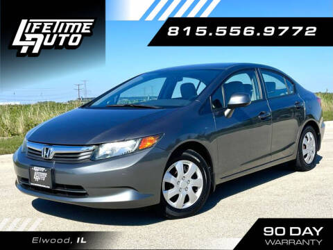 2012 Honda Civic for sale at Lifetime Auto in Elwood IL