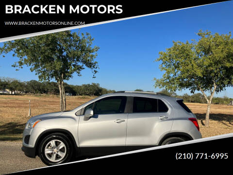 2016 Chevrolet Trax for sale at BRACKEN MOTORS in San Antonio TX