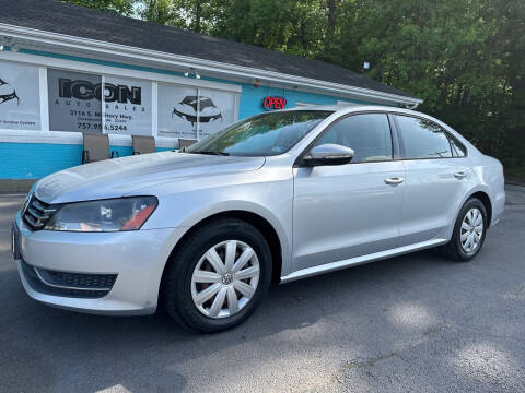 2012 Volkswagen Passat for sale at ICON AUTO SALES in Chesapeake VA