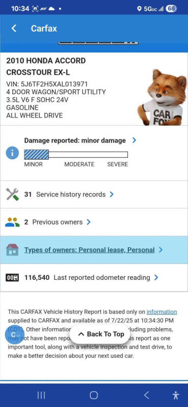 2010 Honda Accord Crosstour