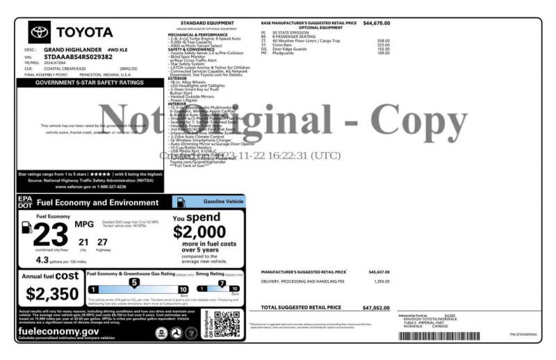 2024 Toyota Grand Highlander XLE