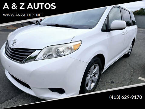 2011 Toyota Sienna for sale at A & Z AUTOS in Westfield MA