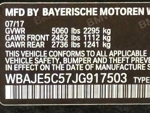 2018 BMW 5 Series 540i