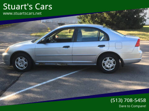 2001 Honda Civic for sale at Stuart's Cars in Cincinnati OH