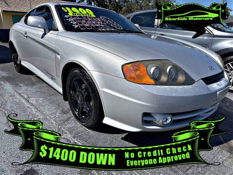 2003 Hyundai Tiburon for sale at RIVERSIDE MOTORCARS INC in New Smyrna Beach FL