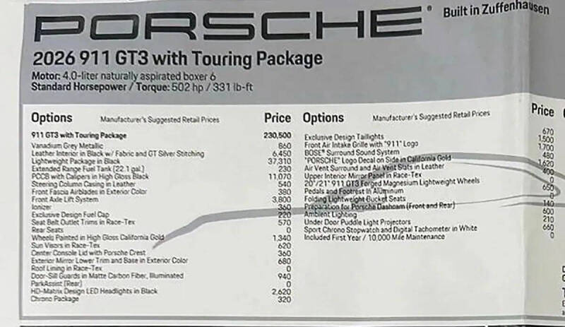 2026 Porsche 911