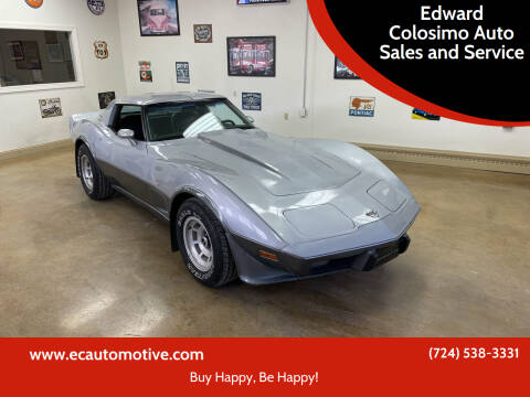 1978 Chevrolet Corvette for sale at Edward Colosimo Auto Sales and Service in Evans City PA