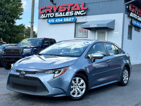 2020 Toyota Corolla for sale at Crystal Auto Sales Inc in Nashville TN