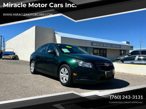 2014 Chevrolet Cruze for sale at Miracle Motor Cars Inc. in Victorville CA