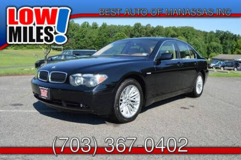 2004 BMW 7 Series for sale at Best Auto of Manassas INC in Manassas VA