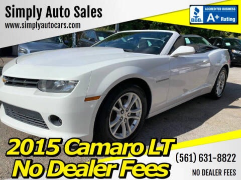2015 Chevrolet Camaro for sale at Simply Auto Sales in Palm Beach Gardens FL